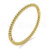 PVD Vacuum Plating 202 Stainless Steel Beaded Hinged Bangles for Women Men BJEW-M317-06C-G-1