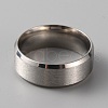 201 Stainless Steel Plain Band Ring for Men Women RJEW-WH0010-06E-MP-2