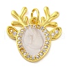 Christmas Series Brass Micro Pave Cubic Zirconia Pendants KK-S401-03G-D-1