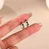 Elegant Geometric 925 Sterling Silver Cubic Zirconia Hoop Earrings TC0914-5-3