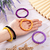 5 Colors Halloween Glass Beads Beaded Stretch Bracelet Sets BJEW-TAC0026-7