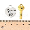 Spray Painted Alloy Split Pendants PALLOY-V006-09-3