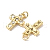 Brass Micro Pave Cubic Zirconia Pendants KK-Q068-49B-G-2