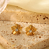 Elegant Stainless Steel Flower Stud Earrings BN1481-5