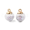 Glass Round Pendants GLAA-P063-01G-05-1