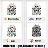 4Pcs 4 Patterns PVC Colored Laser Stained Window Film Adhesive Static Stickers STIC-WH0008-010-2