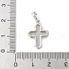 Brass Pave Natural White Shell Pendants KK-S522-01E-P-3