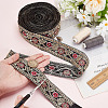 Sparkle Polyester Flower Embroidery Ribbons SRIB-WH0011-266B-3