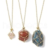 3Pcs 3 Sizes Stainless Steel Macrame Pouch Empty Stone Holder for Necklace Makings NJEW-JN04824-2
