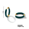 Elegant Brass Enamel Hoop Earrings WO3683-9-1