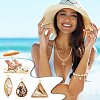 AHADERMAKER 12Pcs 3 Styles Brass Pave Paua Shell Pendants SHEL-GA0001-22-6