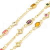 Handmade Oval Glass Link Chains CHC-M024-21G-1