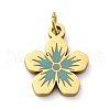 304 Stainless Steel Enamel Charms STAS-E550-71G-03-1
