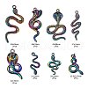 16Pcs 8 Style Rainbow Color Alloy Pendants FIND-LS0001-17MC-3