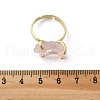 Natural Rose Quartz Finger Rings RJEW-B122-01G-06-5