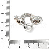 Brass Micro Pave Clear Cubic Zirconia Fold Over Clasps KK-U059-47P-3
