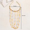 Elegant Vintage Iron & Glass Middle Eastern Tassel Earrings Face Veil for Women's Party SN0102-2-2