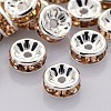 Brass Grade A Rhinestone Spacer Beads RB-A014-Z6mm-25S-1