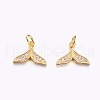 Brass Micro Pave Cubic Zirconia Charms ZIRC-G128-08-2