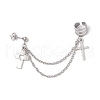 Alloy Cross Stud Earrings EJEW-JE06242-01-2