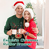 CREATCABIN 30Pcs 5 Colors Christmas Themed Silicon Cord Bracelets BJEW-CN0001-08-4