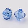 Faceted Bicone Transparent Acrylic Beads DBB6mm-63-2