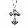 Vintage sparkling Alloy Rhinestone Cross Pendants Necklaces for Women IL0019-13-1