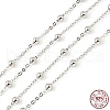Anti-Tarnish Rhodium Plated 925 Sterling Silver Satellite Chains STER-F052-16P-3