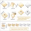 Unicraftale Rhombus 32Pcs 4 Styles 304 Stainless Steel Stud Earring Findings STAS-UN0022-84-6