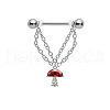 316L Surgical Stainless Steel Crystal Rhinestone Nipple Rings WGE19D8-01-1