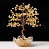 Natural Rose Quartz Chips Tree of Life Decorations PW-WGCA097-02-1