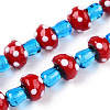 Handmade Lampwork Beads Strands X1-LAMP-N024-09D-2
