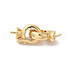 Brass Fold Over Clasps KK-H483-16G-2