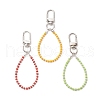 3Pcs 3 Colors Glass Seed Pendant Decorations HJEW-JM03053-2