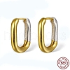 Two Tone 925 Sterling Silver Hoop Earrings for Women EJEW-F317-26GP-3