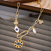 Rhinestone & Brass & Alloy & Iron Pendant Necklaces FS-WGADE70-05-1