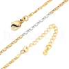 Brass Link Chain Necklaces for Women NJEW-D302-68G-4