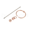 Iron Bar Beadable Keychain Clasps AJEW-R004-02RG-3