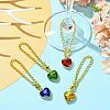 Alloy with Faceted Glass Rhinestone Cup Pendant Decorations HJEW-JM01787-2