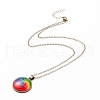 Rainbow Pride Necklace NJEW-F290-01C-2