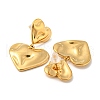 304 Stainless Steel Dangle Stud Earrings EJEW-P253-01G-2
