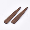Undyed Walnut Wood Big Pendants WOOD-T023-02-2