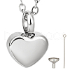 CREATCABIN Stainless Steel Urn Ashes Necklace NJEW-CN0001-03P-1
