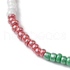 4Pcs 4 Styles Christmas Glass Seed Beaded Stretch Bracelet Sets BJEW-JB10475-4
