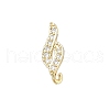 DIY Brass Micro Pave Cubic Zirconia Earring Findings KK-E791-16G-1