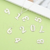 Tarnish Resistant 201 Stainless Steel Number Charms STAS-S035-M-5