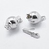 Anti-Tarnish Rhodium Plated 925 Sterling Silver Box Clasps STER-F037-017P-8mm-3