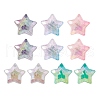 10Pcs 5 Colors UV Plating Transparent Crackle Acrylic Beads OACR-YW0001-57-1