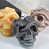 DIY Halloween Skull & Snake Candle Food Grade Silicone Statue Molds SNAK-PW0001-11-3