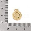 Brass Micro Pave Clear Cubic Zirconia Pendants KK-E111-31I-G-3